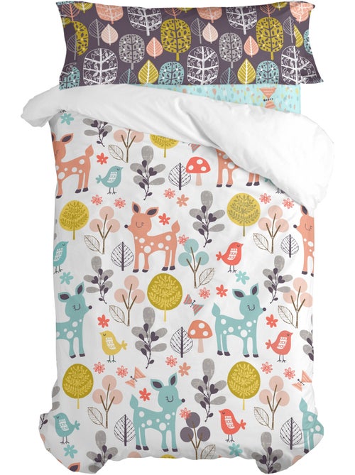 Conjunto de capa de edredão 2 peças Woodland "Happyfriday" - Kiabi Conjunto de capa de edredão 2 peças Woodland "Happyfriday" - Kiabi