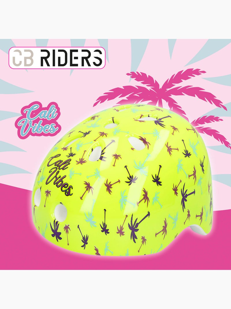 Conjunto de capacete, cotoveleiras e joelheiras amarelo neon cb riders N/D - Kiabi