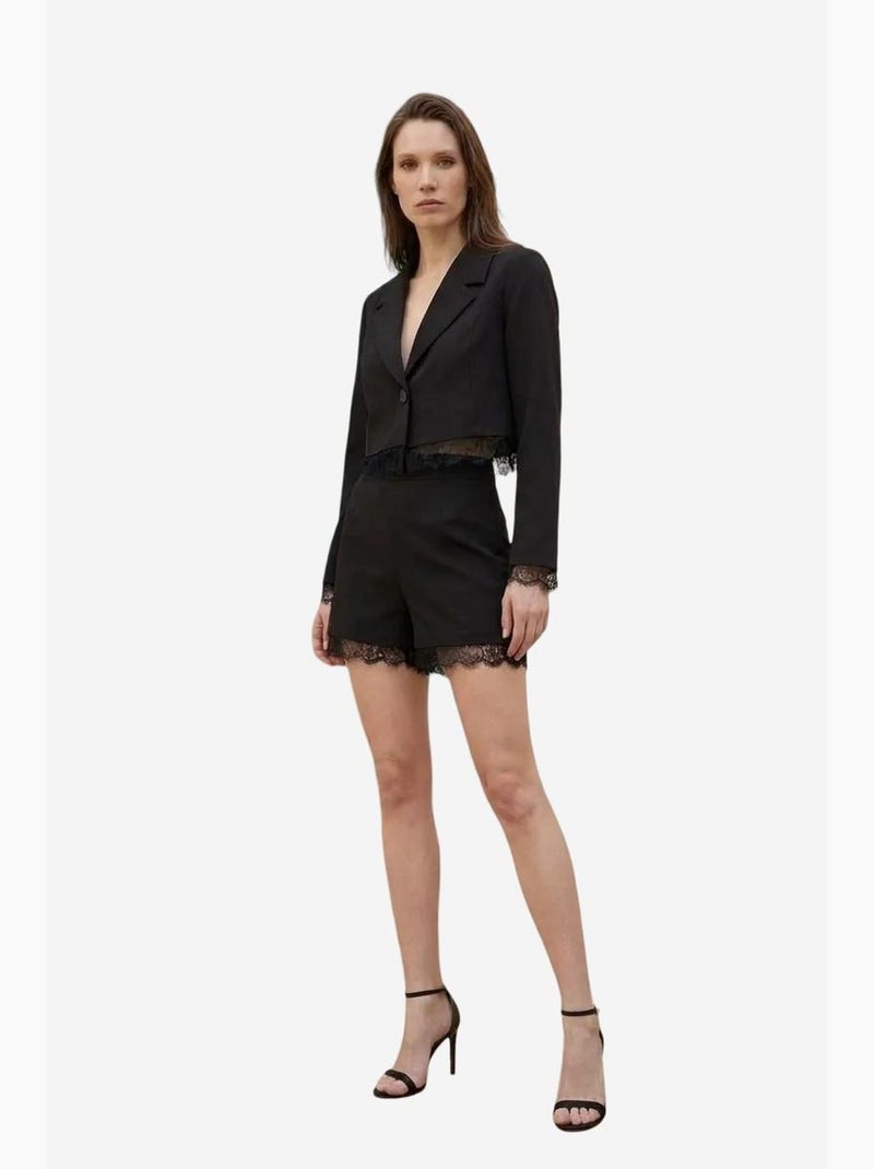 Conjunto de casaco curto e calças de perna larga my fashion Preto - Kiabi