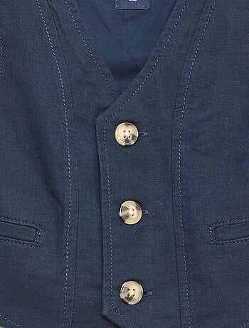 Conjunto de cerimónia 4 peças em algodão e linho