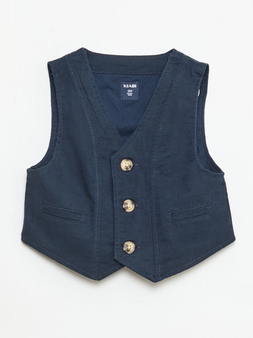 Conjunto de cerimónia 4 peças em algodão e linho - Kiabi