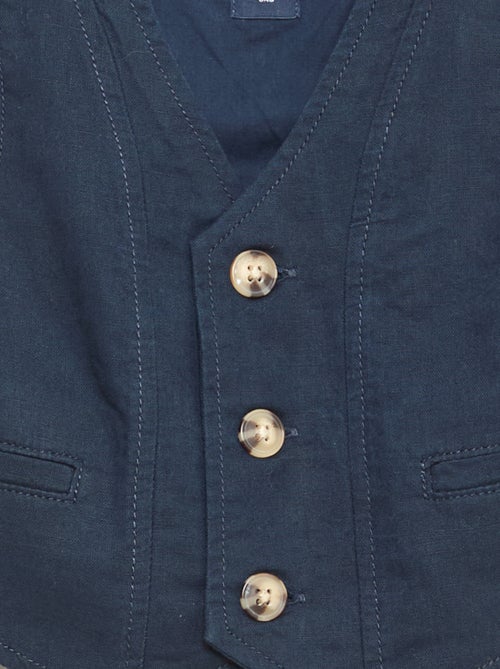 Conjunto de cerimónia 4 peças em algodão e linho - Kiabi