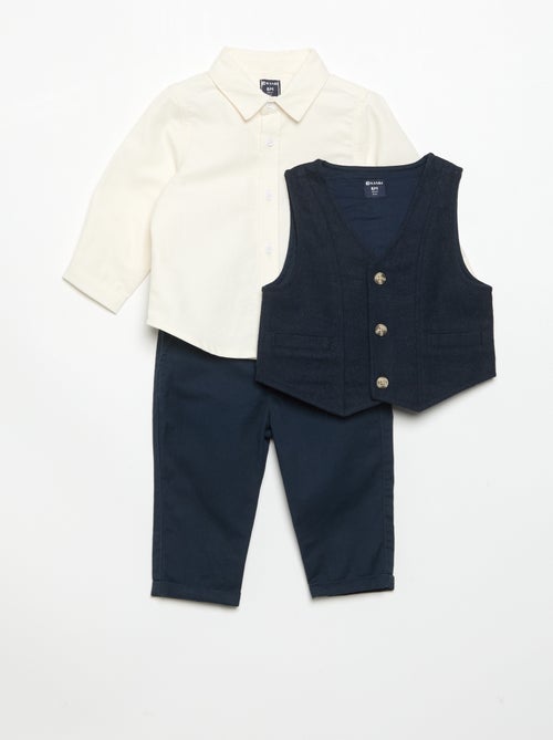 Conjunto de cerimónia de 3 peças - Kiabi