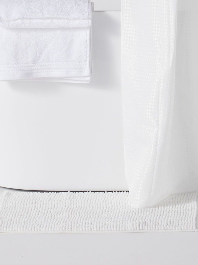 Conjunto de cesto + cortina + tapete de duche Branco - Kiabi