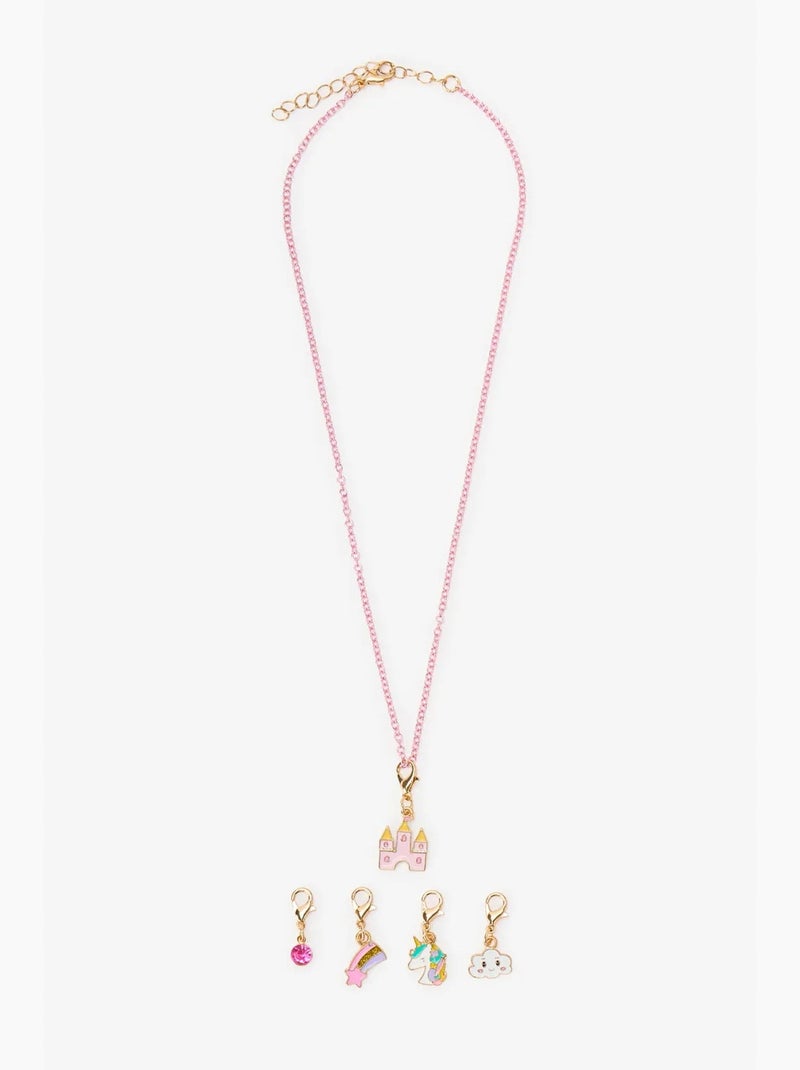Conjunto de colar unicórnio para menina penti Rosa - Kiabi