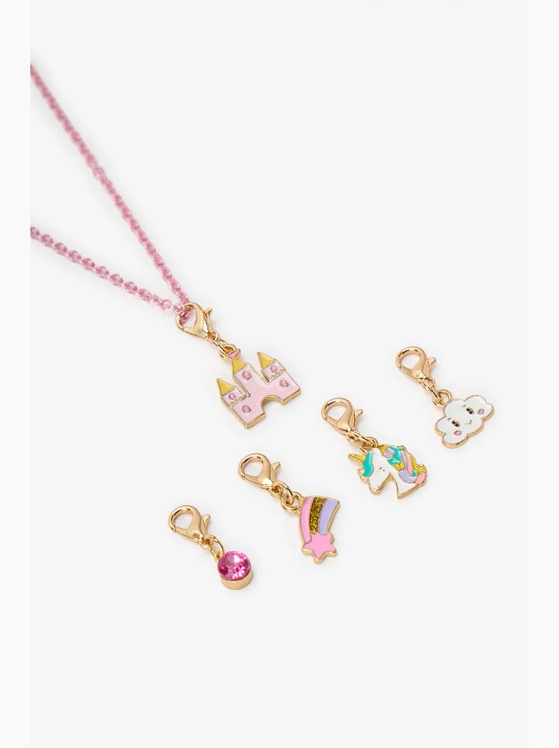 Conjunto de colar unicórnio para menina penti Rosa - Kiabi