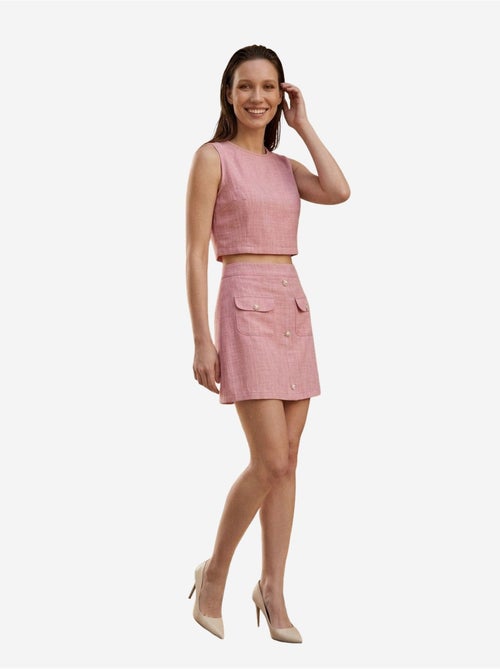 Conjunto de colete de algodão e minissaia my fashion - Kiabi