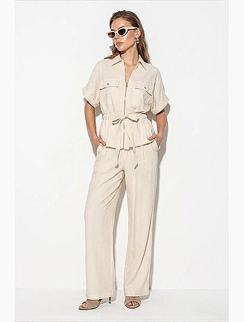Conjunto de colete e calça pantalona lucci