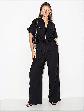 Conjunto de colete e calça pantalona lucci