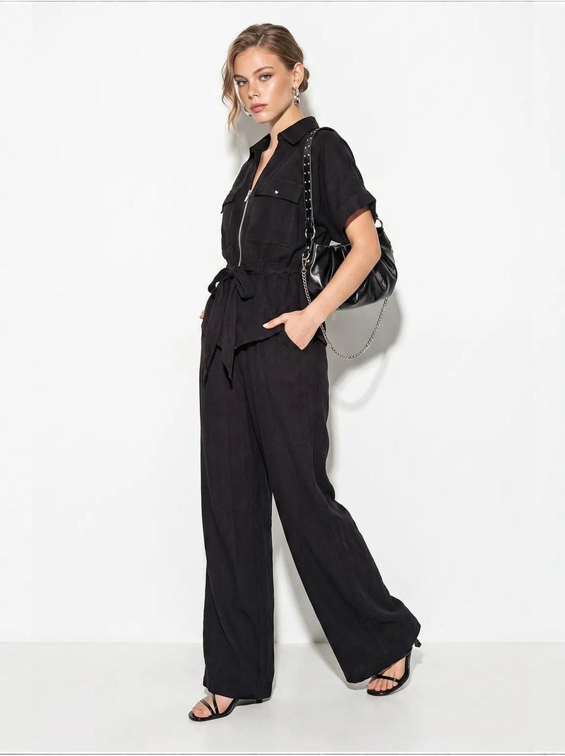 Conjunto de colete e calça pantalona lucci Preto - Kiabi
