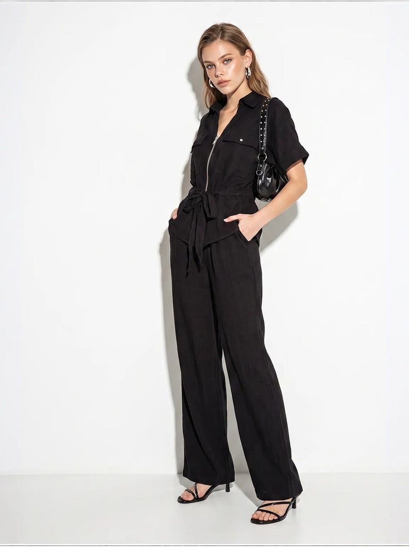 Conjunto de colete e calça pantalona lucci Preto - Kiabi