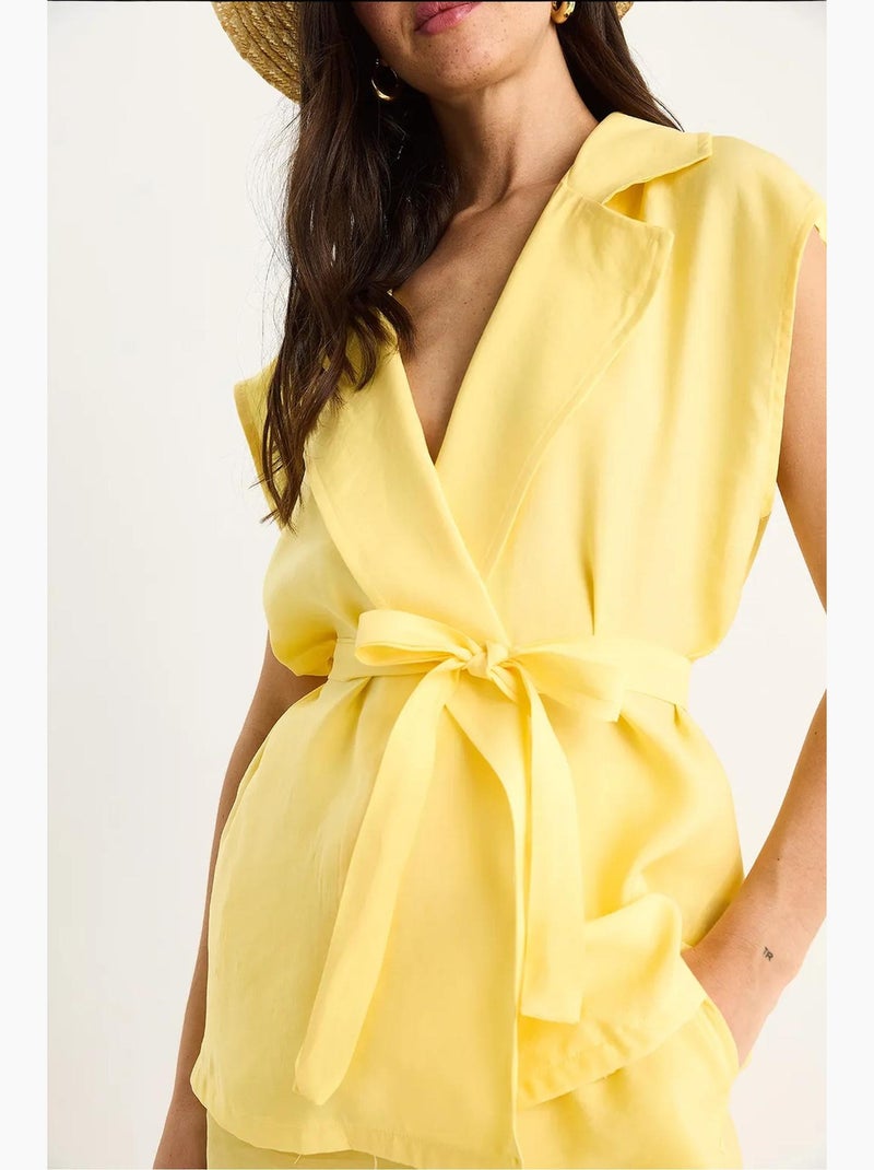 Conjunto de colete e calças de perna larga lucci Amarelo-limão - Kiabi