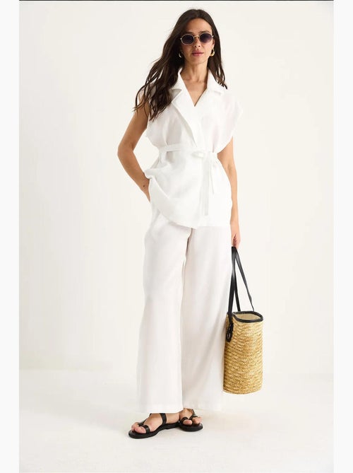 Conjunto de colete e calças de perna larga lucci - Kiabi Conjunto de colete e calças de perna larga lucci - Kiabi