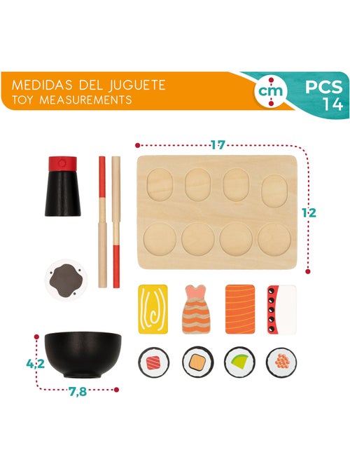 Conjunto de comida de sushi de madeira WOOMAX - Kiabi