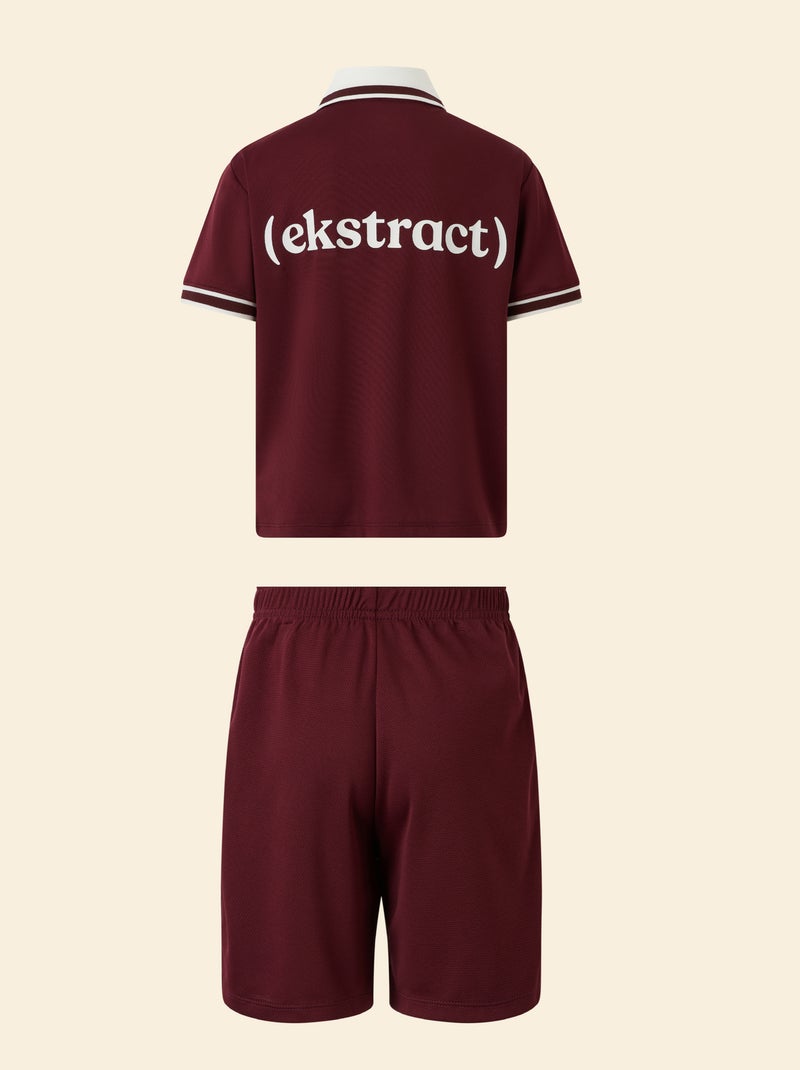 Conjunto de desporto t-shirt + calções - (ekstract) Vermelho - Kiabi