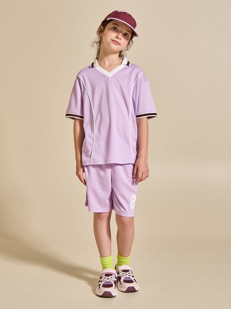Conjunto de desporto t-shirt + calções - (ekstract) Violeta - Kiabi