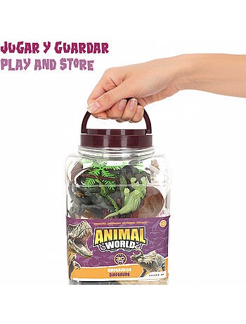 Conjunto de dinossauros com tapete e acessórios, 30 peças animal world