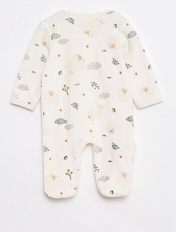 Conjunto de dormir babygrow + body + boneco - 3 peças