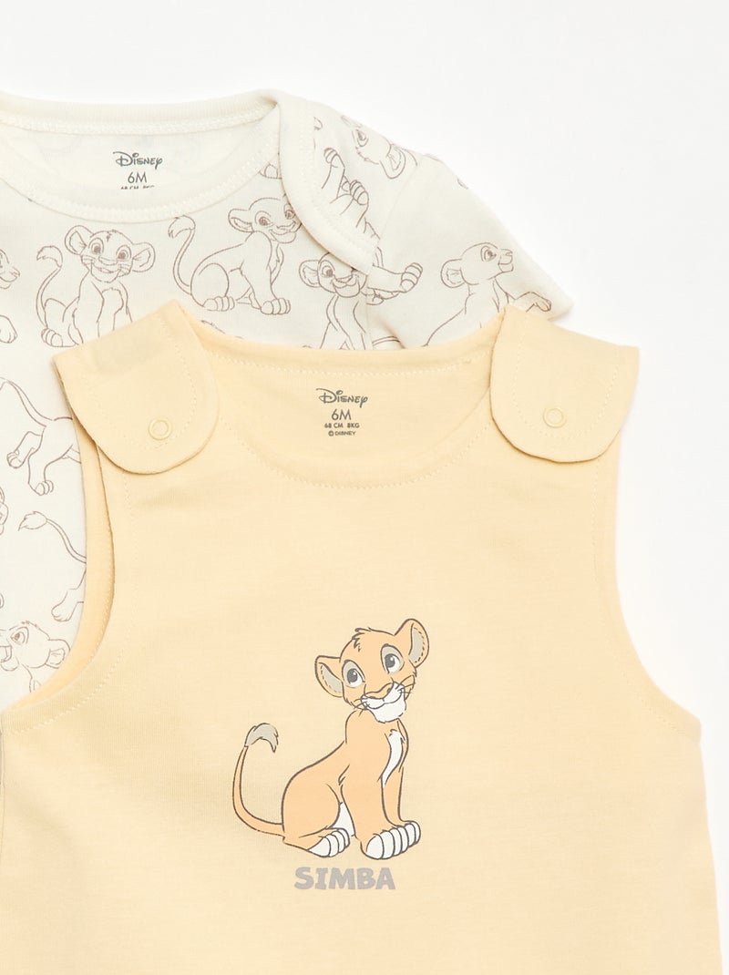 Conjunto de dormir body e macacão 'Disney' - 2 peças Amarelo - Kiabi