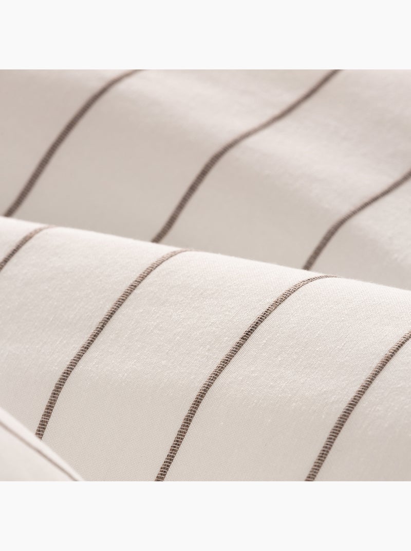 Conjunto de duas capas de almofada em algodão com fio em relevo, tecido texturizado. Linho - Kiabi