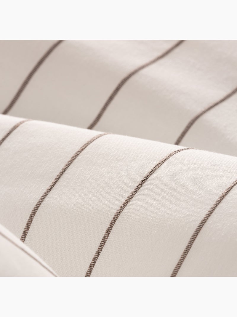 Conjunto de duas capas de almofada em algodão com fio em relevo, tecido texturizado. Linho - Kiabi