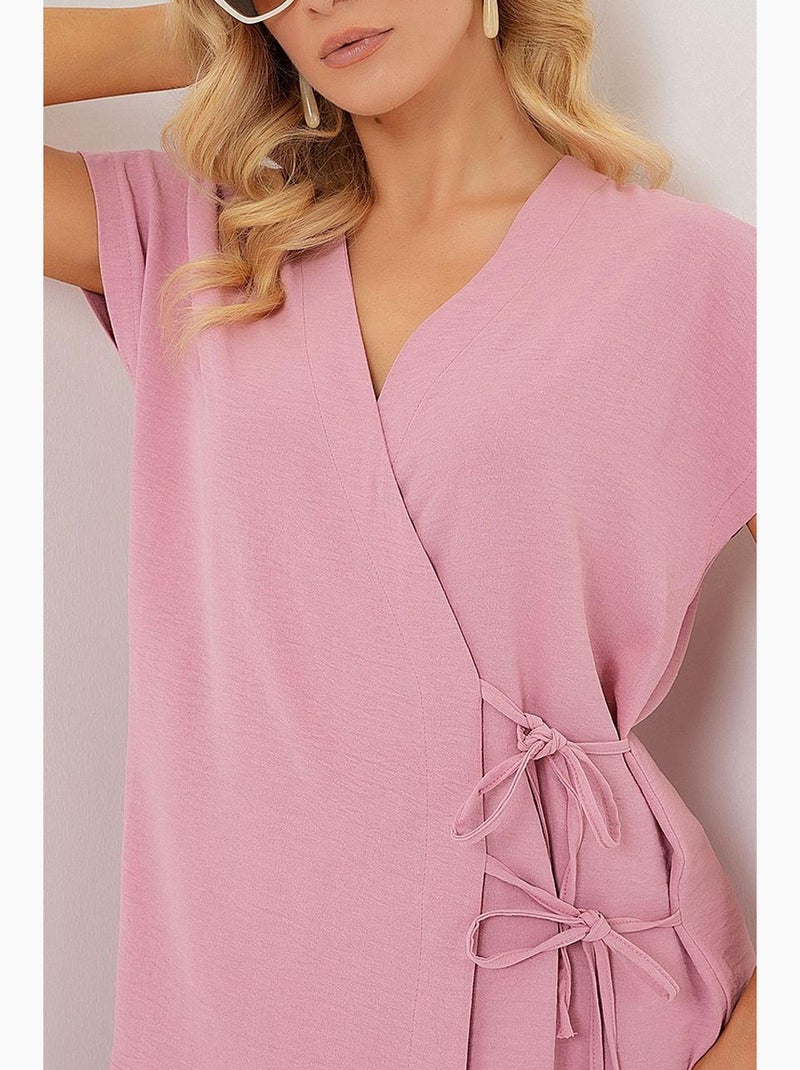 Conjunto de duas peças ayrobin com renda e manga curta bdart Rosa-pálido - Kiabi