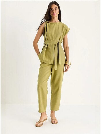 Conjunto de duas peças blusa-calças lucci