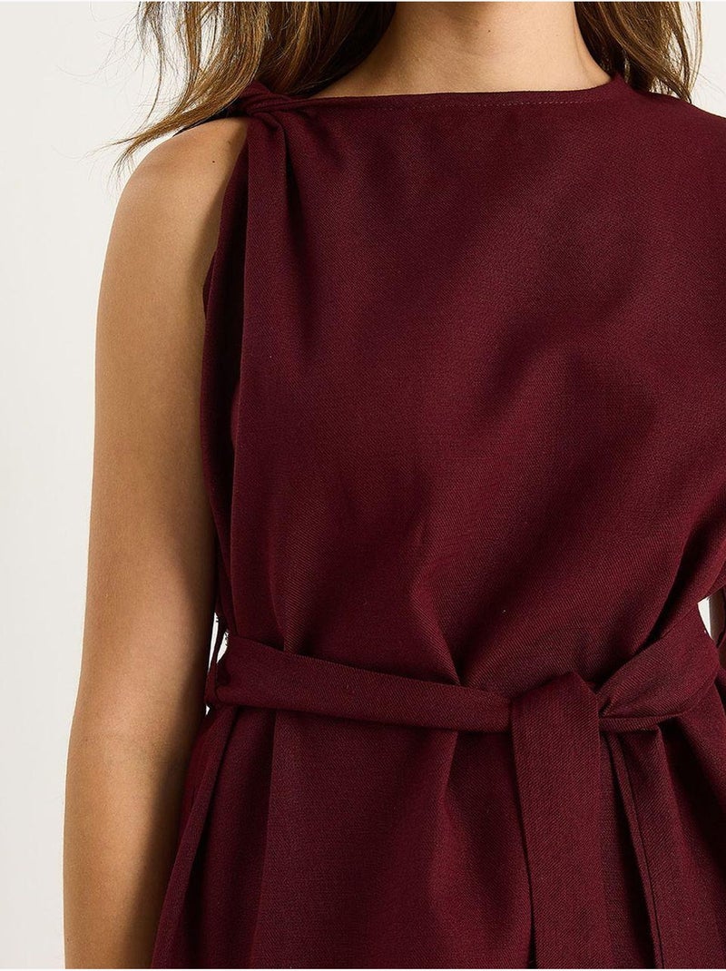 Conjunto de duas peças blusa-calças lucci Vermelho bordô - Kiabi