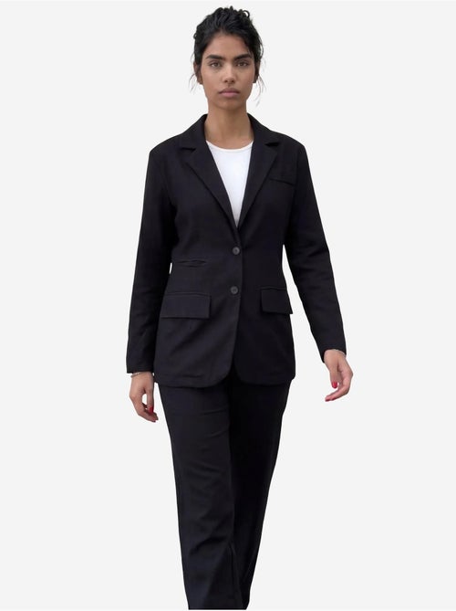 Conjunto de duas peças com colarinho de casaco e fecho de botões my fashion - Kiabi Conjunto de duas peças com colarinho de casaco e fecho de botões my fashion - Kiabi