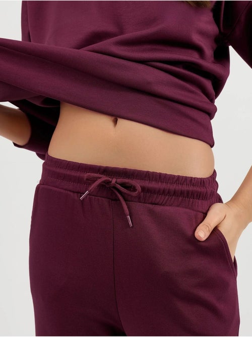 Conjunto de duas peças com sweatshirt de gola redonda modal touch e calças de perna larga hiccup - Kiabi