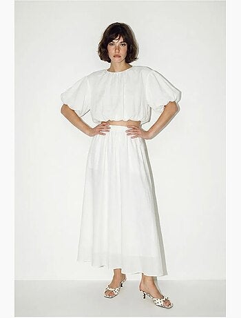 Conjunto de duas peças de blusa e saia maxi lucci