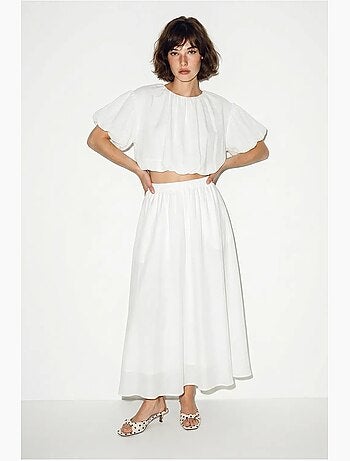Conjunto de duas peças de blusa e saia maxi lucci