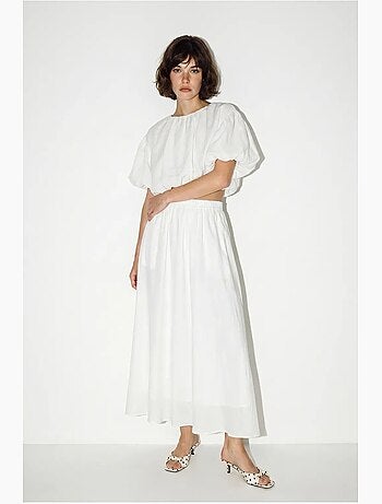 Conjunto de duas peças de blusa e saia maxi lucci