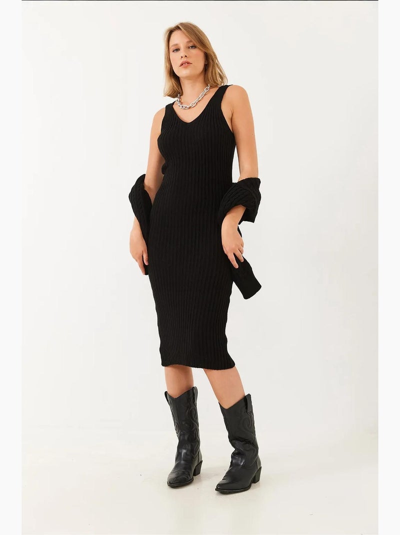 Conjunto de duas peças de vestido curto de malha lucci Preto - Kiabi
