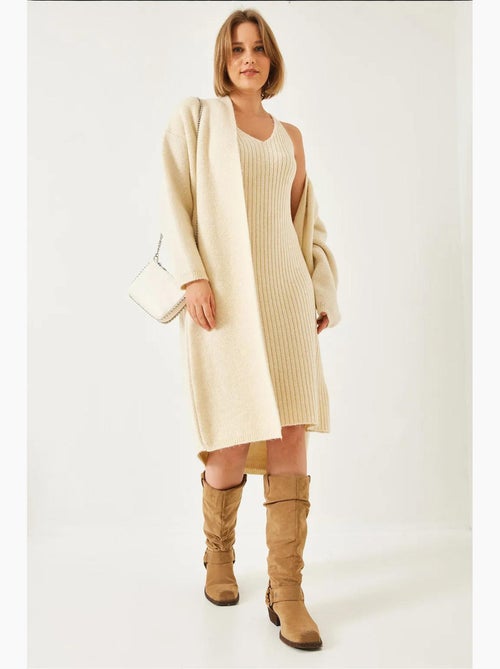 Conjunto de duas peças de vestido e cardigan lucci - Kiabi Conjunto de duas peças de vestido e cardigan lucci - Kiabi