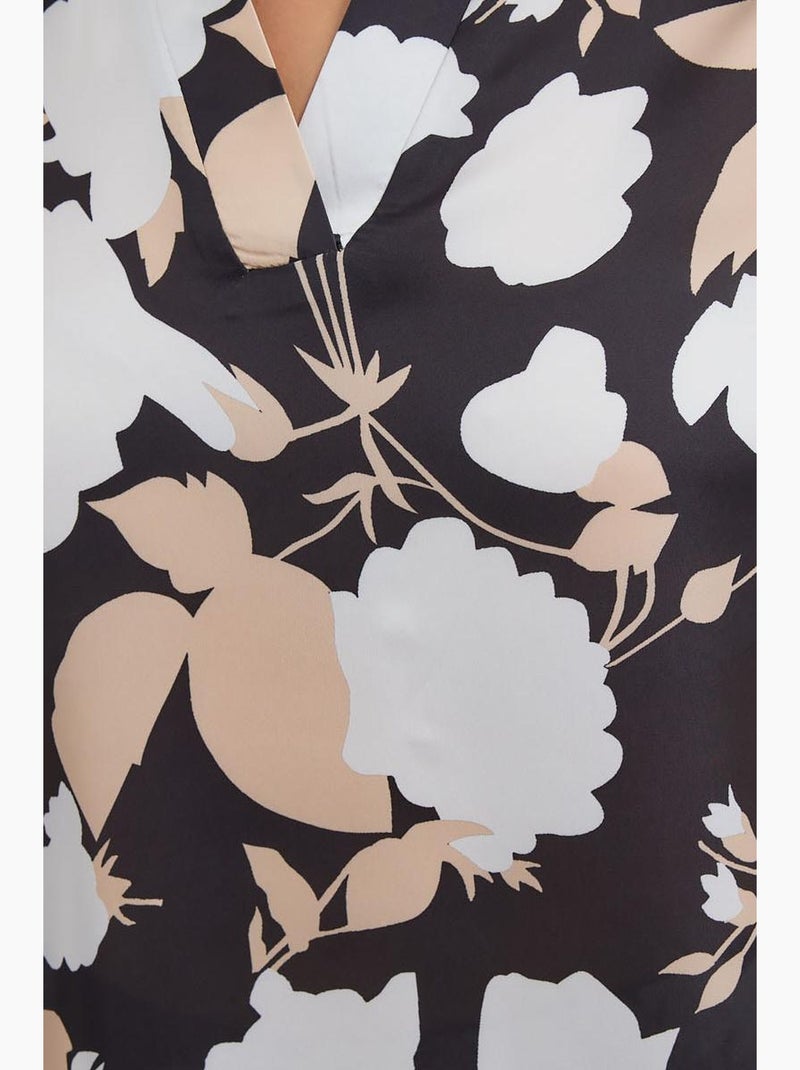 Conjunto de duas peças em cetim estampado bdart Preto - Kiabi