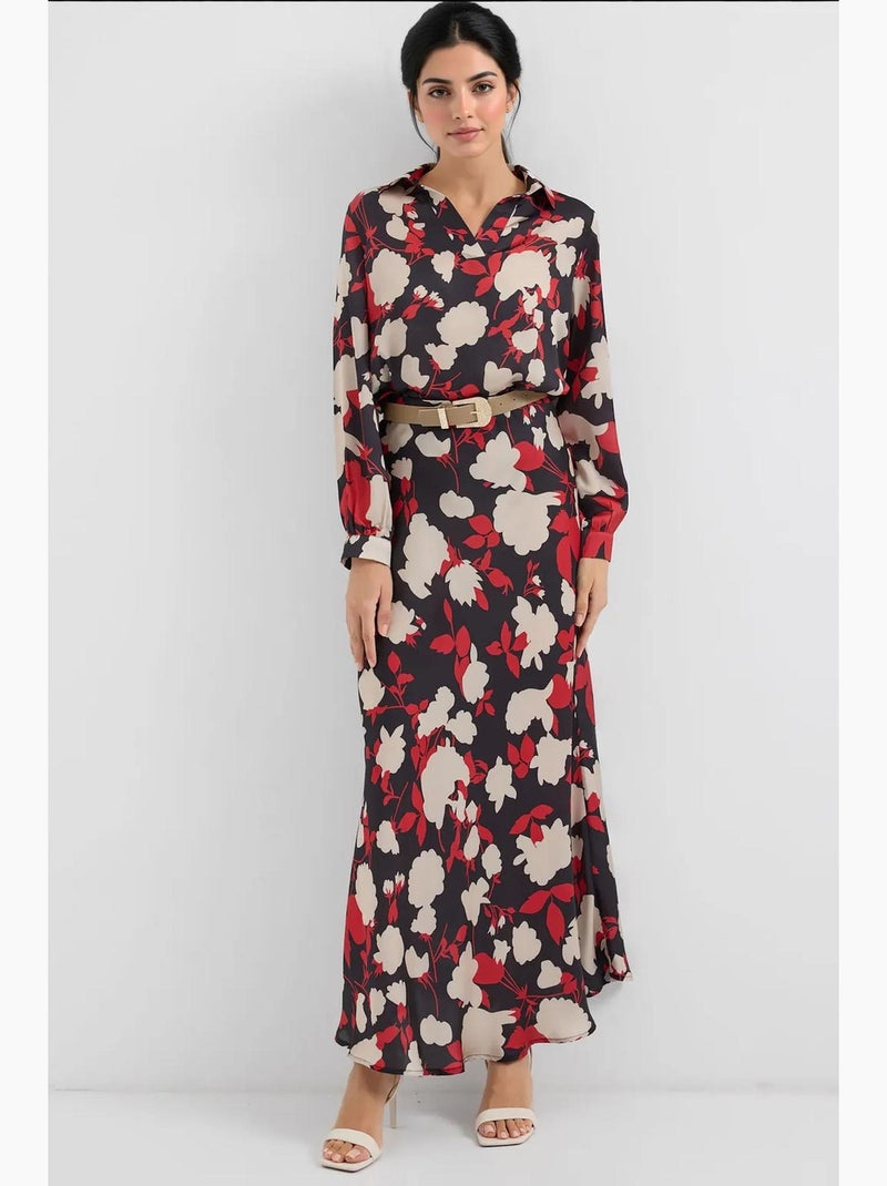 Conjunto de duas peças em cetim estampado bdart Vermelho - Kiabi