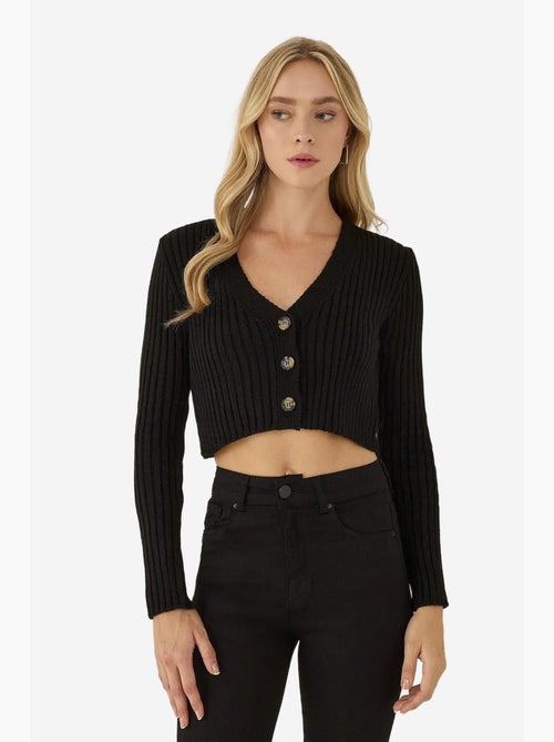 Conjunto de duas peças em malha cropped hiccup - Kiabi Conjunto de duas peças em malha cropped hiccup - Kiabi
