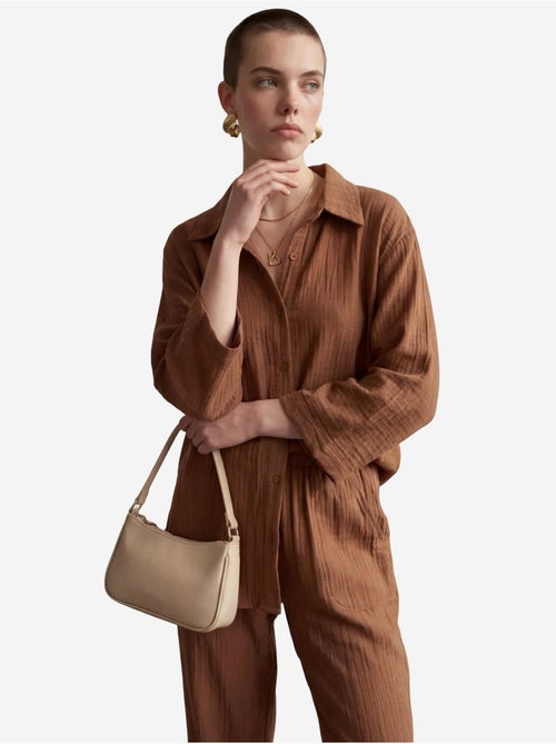 Conjunto de duas peças em tecido de musselina com camisa e calças my fashion - Kiabi