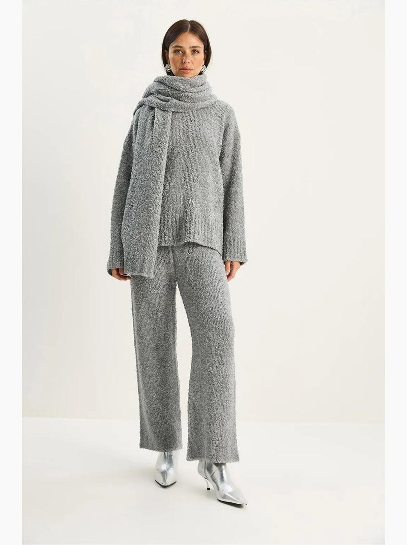 Conjunto de duas peças oversized em malha canelada lucci Cinza - Kiabi
