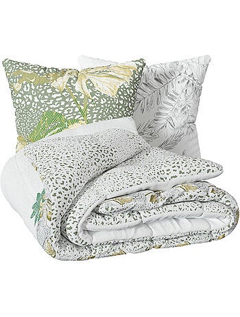 Conjunto de edredão com estampado da selva dourado