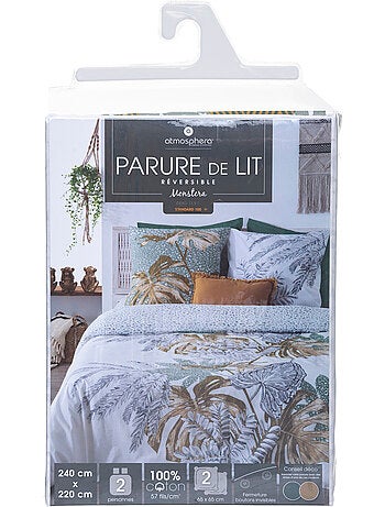Conjunto de edredão com estampado da selva dourado