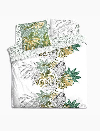 Conjunto de edredão com estampado da selva dourado