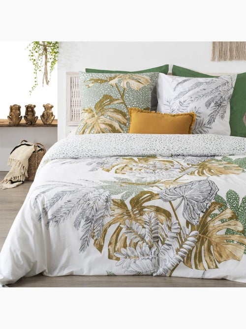 Conjunto de edredão com estampado da selva dourado - Kiabi Conjunto de edredão com estampado da selva dourado - Kiabi