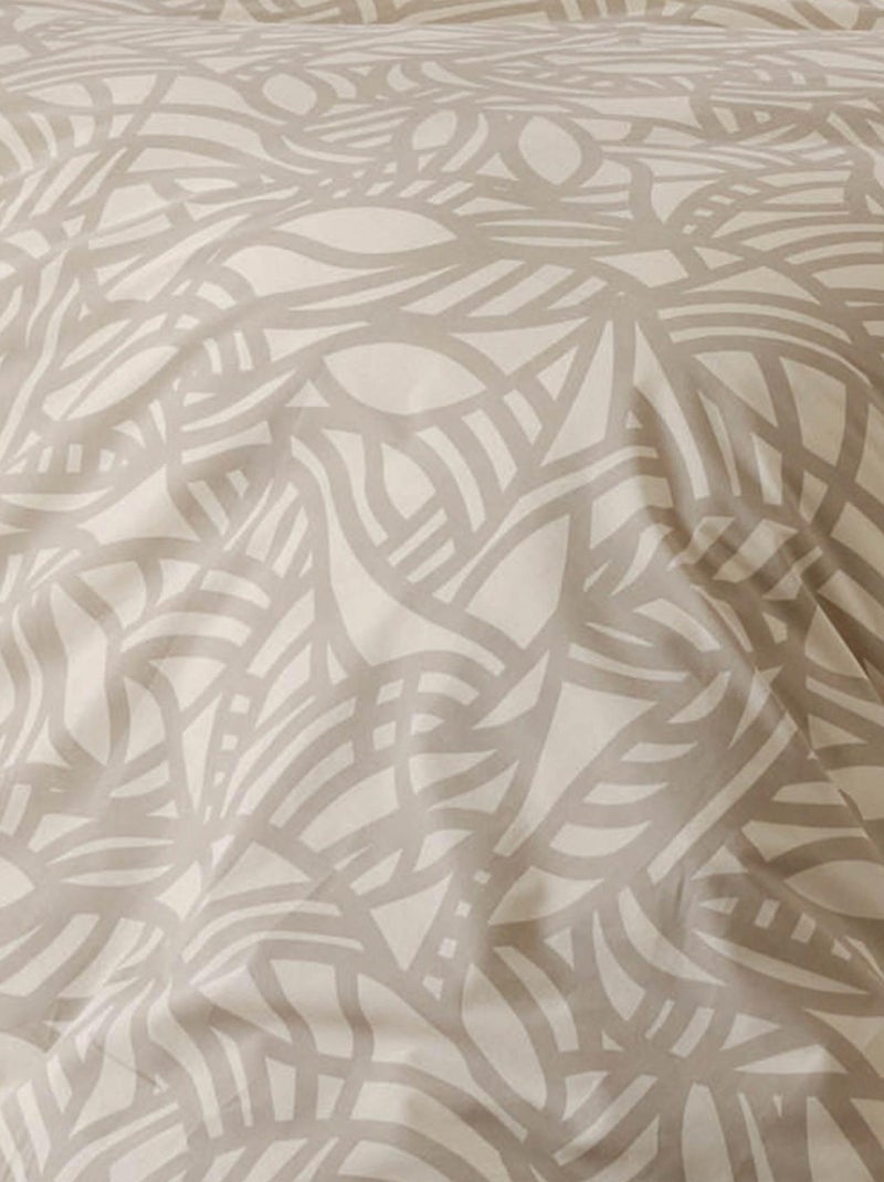Conjunto de edredão com estampado gráfico Bege - Kiabi