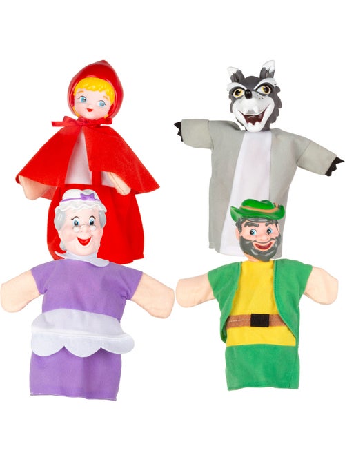 Conjunto de fantoches chapeuzinho vermelho 25 cm cucu show - Kiabi