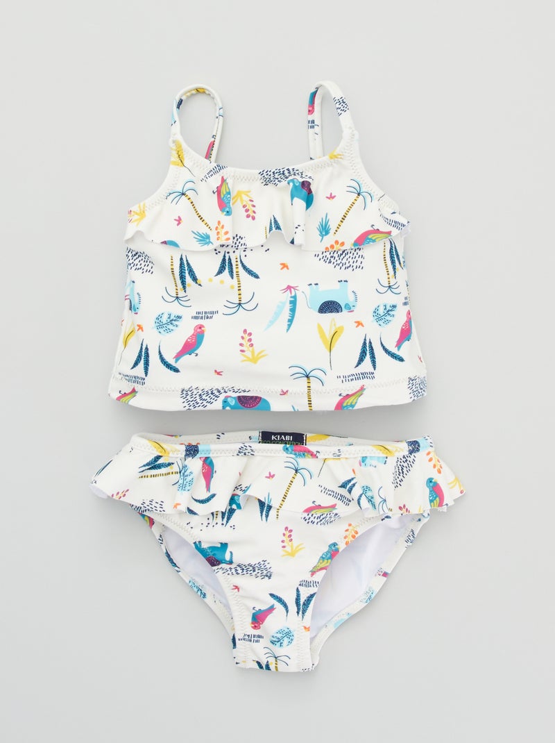 Conjunto de fato de banho - 2 peças BRANCO - Kiabi