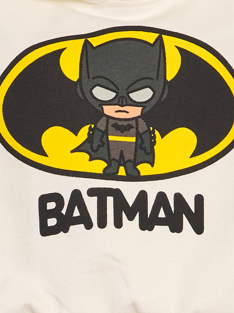Conjunto de fato de treino com sweatshirt + calças 'Batman' 'DC Comics'  - 2 peças BRANCO - Kiabi