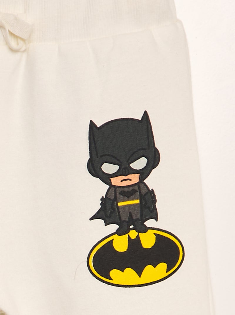 Conjunto de fato de treino com sweatshirt + calças 'Batman' 'DC Comics'  - 2 peças BRANCO - Kiabi