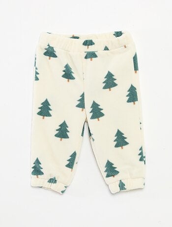 Conjunto de jogging em polar casaco com fecho + calças - 2 peças